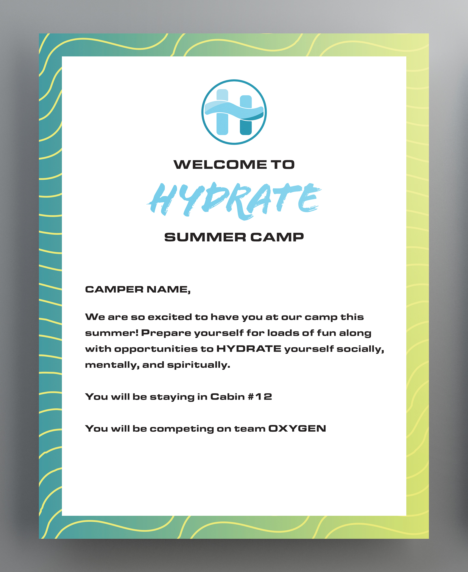 Hydrate letter