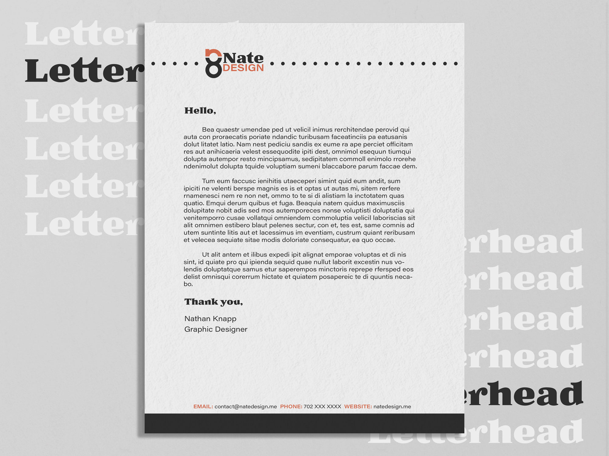 My personal letterhead