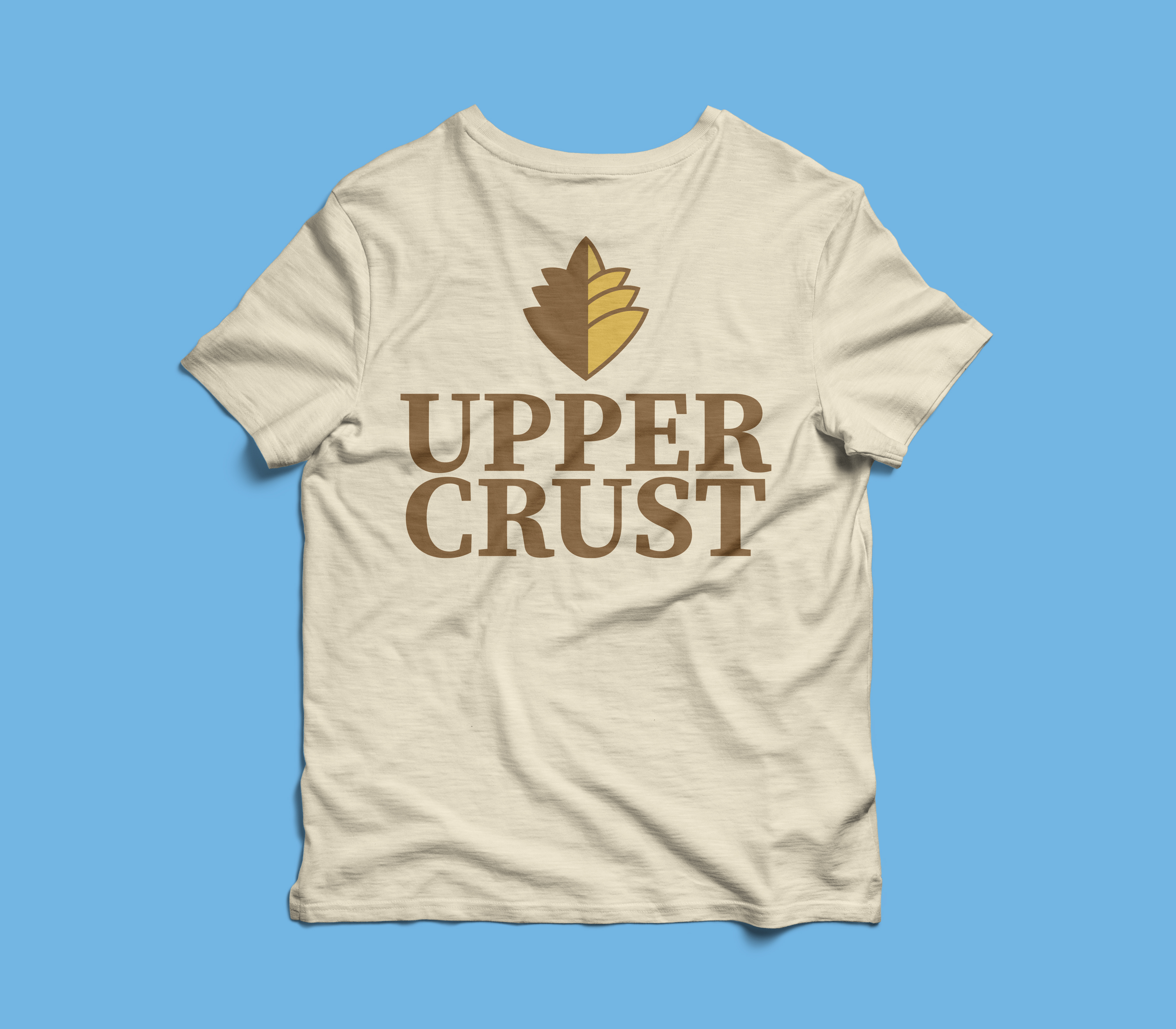 Back of Upper Crust Bakery shirt